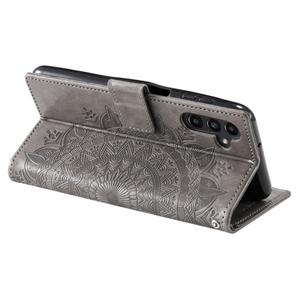 SKALO Samsung A15 4G Mandala Flip Cover - Grå Grey