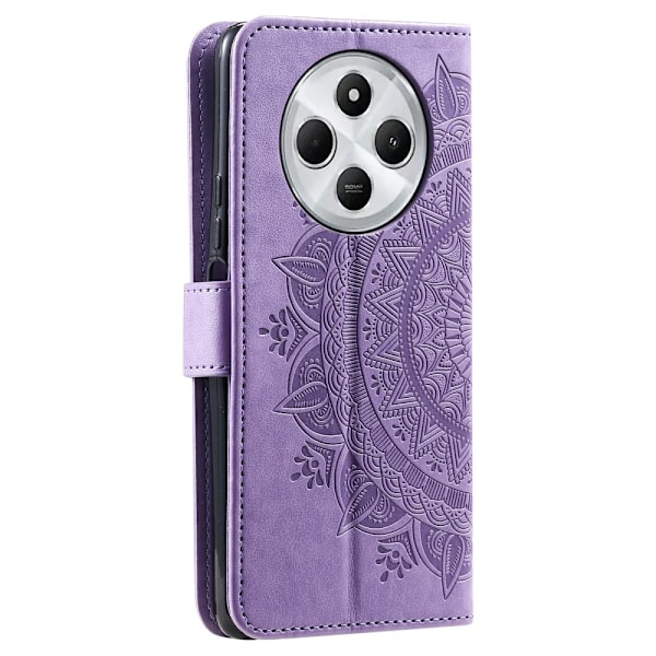SKALO Xiaomi Redmi 14C Mandala Flip Cover - Lilla Purple
