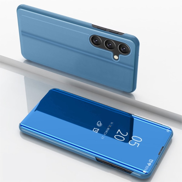 SKALO Samsung A54 5G Clear View Mirror Lompakko - Sininen Blue