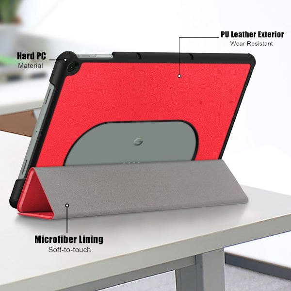 SKALO Google Pixel Tablet Trifold Suojakotelo - Punainen Red