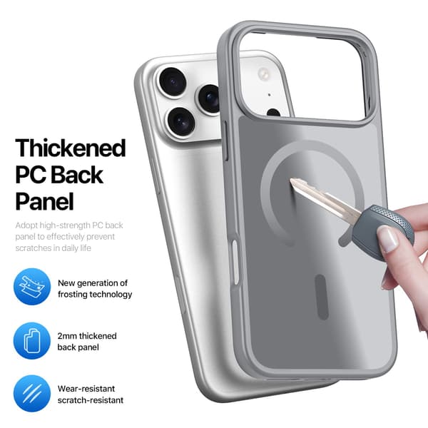 DUX DUCIS Yind Series Matt Finish Skal för iPhone 18 Pro Max - Grå grå