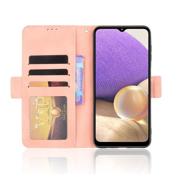 SKALO Samsung A13 5G 6-lokeroa Lompakkokotelo - Pinkki Pink
