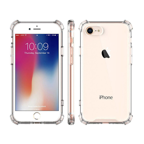 SKALO iPhone 7/8 Erittäin vahva TPU-kuori Transparent