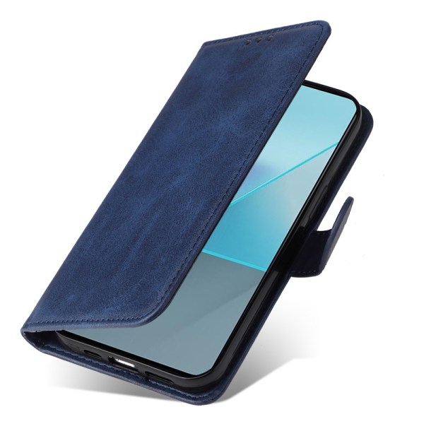 SKALO Xiaomi Redmi Note 13 Pro 5G PU-Läder Plånboksfodral - Fler Blå