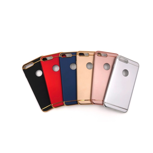 Design-kuori 3 in 1 kultareuna iPhone 8 PLUS:lle - enemmän värejä Silver