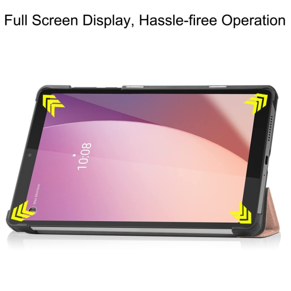 SKALO Lenovo Tab M8 Gen 4 Trifold Flip Cover - Rosa guld Pink gold