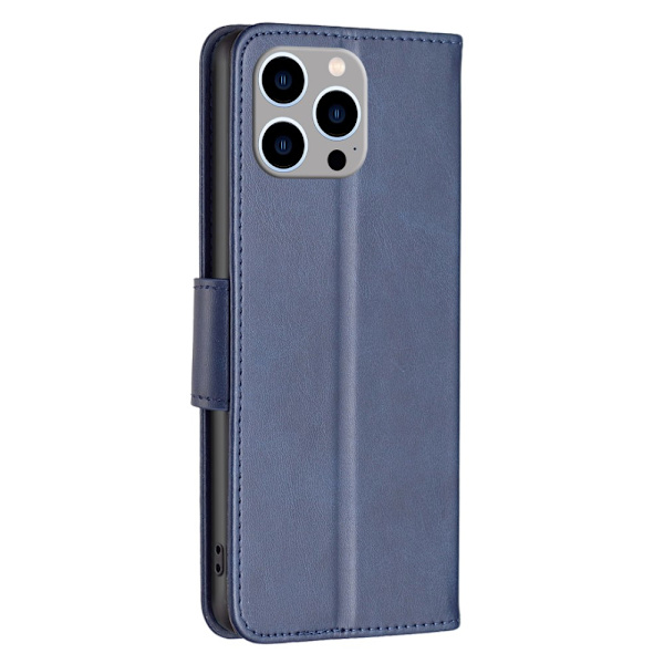 SKALO iPhone 15 Pro Max Flip Cover m. pung i PU-læder - Blå Blue