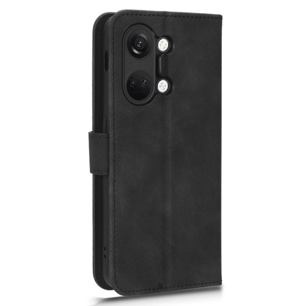 SKALO OnePlus Nord 3 5G / Ace 2V Matt PU-læderpungetui - Sort Black