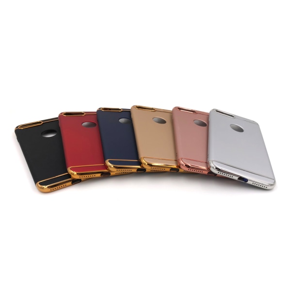 Design skal 3 i 1 guldkant till iPhone 8 PLUS Silver