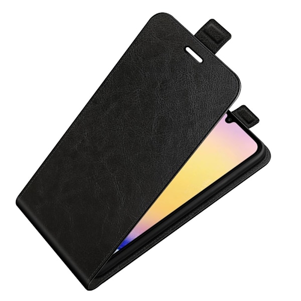 SKALO Samsung A26 5G Vertical Flip PU-Læder Flip Cover - Sort Black