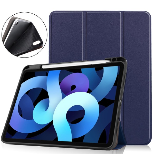 SKALO iPad Air (2020/2022) Trifold Fodral - Mörkblå Mörkblå
