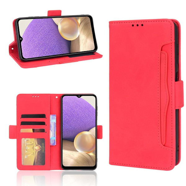 SKALO Samsung A04s 4G 6-lokeroa Lompakkokotelo - Punainen Red
