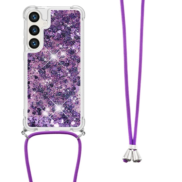 SKALO Samsung S24 Juoksuhiekka Glitter Mobile kaulapanta - Violetti Purple
