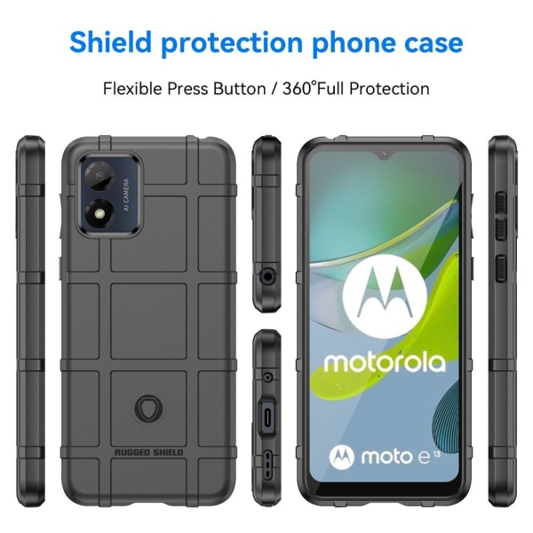 SKALO Motorola Moto E13 4G Rugged Shield Stöttåligt TPU-skal Svart