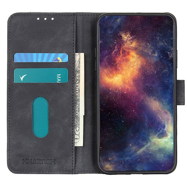 SKALO Xiaomi Redmi Note 12 5G KHAZNEH Plånboksfodral i PU-Läder - Svart Svart