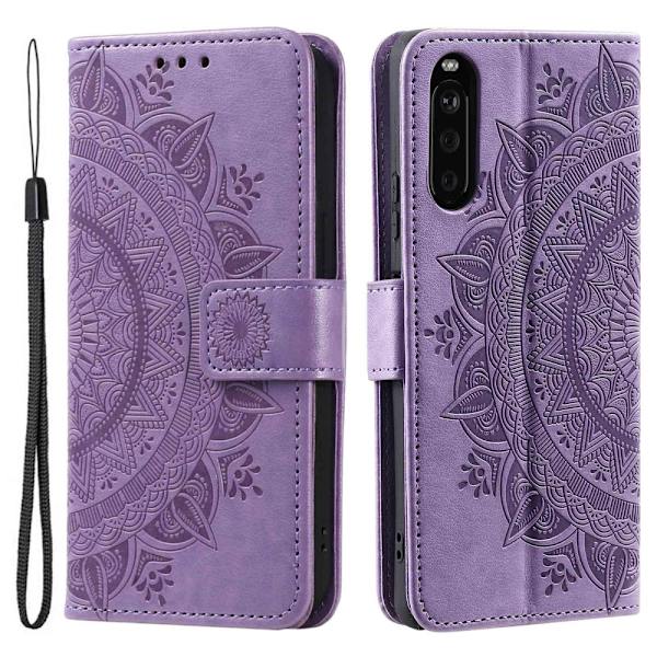 SKALO Sony Xperia 10 V Mandala Flip Cover - Lilla Purple