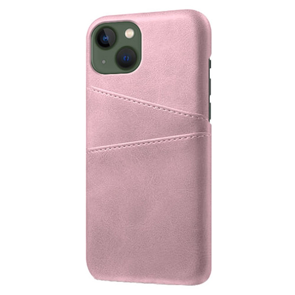 SKALO iPhone 14 PU-Läder Korthållare Skal - Roséguld Rosa guld