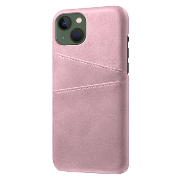 SKALO iPhone 14 PU-læder Kortholder Cover - Rosa guld Pink gold