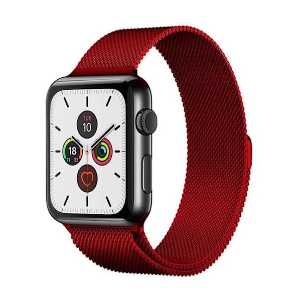 SKALO Milanese Loop Apple Watch Series 10 42mm - Valitse väri Red