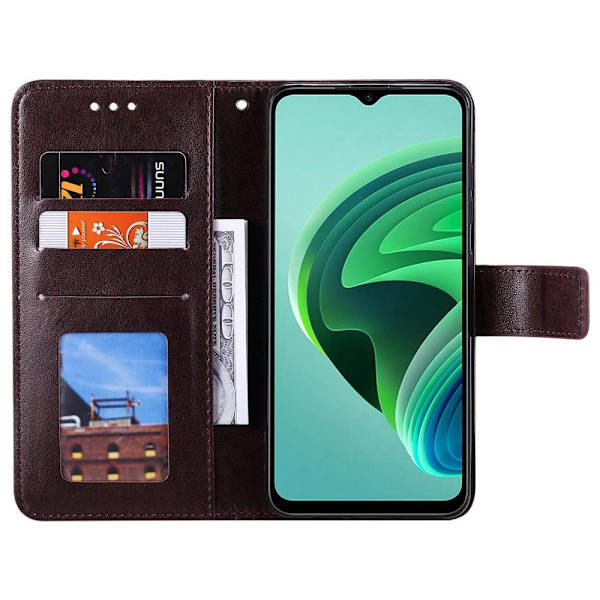 SKALO Xiaomi Redmi 10 5G Mandala lompakkokotelo - Ruskea Brown