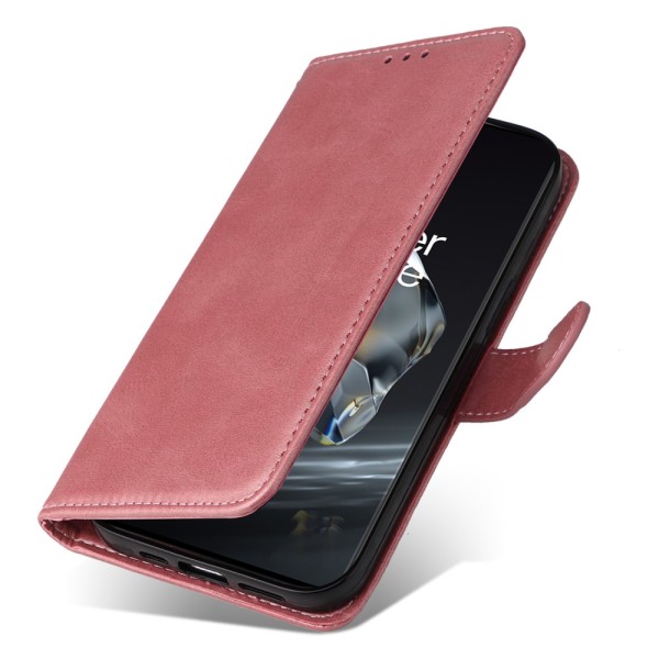SKALO OnePlus 12R 5G PU-læder Pungetui - Vælg farve Pink