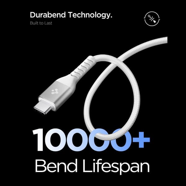 Spigen EB10010CCA Essential USB-C-kabel 100W 1m - Vit Vit