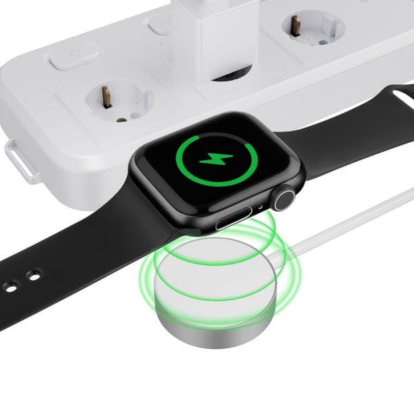 Tech-Protect UltraBoost magnetisk oplader Apple Watch USB-C 1.2m - Hvid White