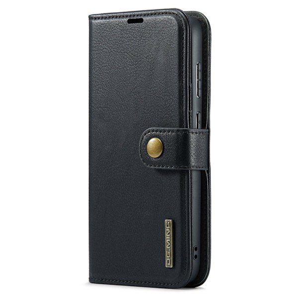 DG MING Samsung S23 FE 2-in-1 magneetti lompakkokotelo - Musta Black