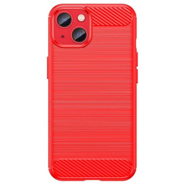 SKALO iPhone 14 Armor Carbon Iskunkestävä TPU suojakuori - Valit Red