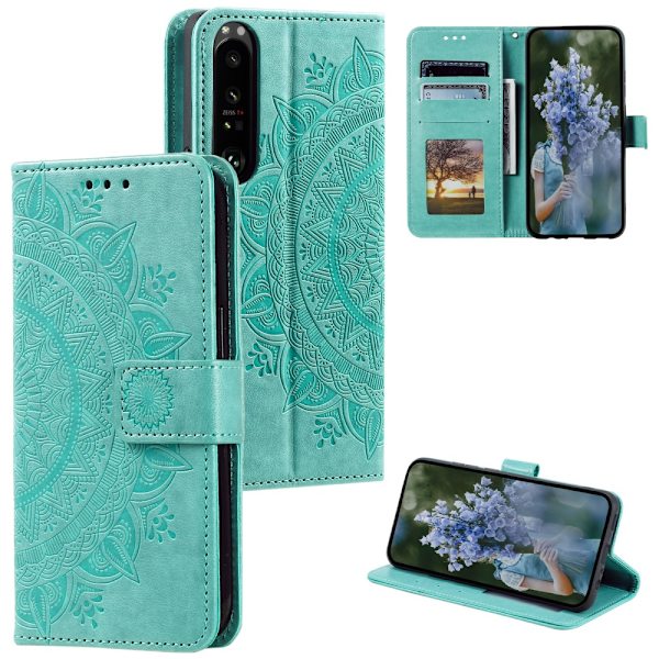 SKALO Sony Xperia 1 VI Mandala Plånboksfodral - Turkos Turkos