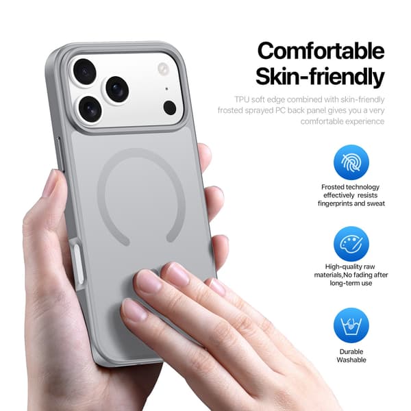DUX DUCIS Yind Series Matte Finish Cover til iPhone 18 Pro Max - Grå Grey
