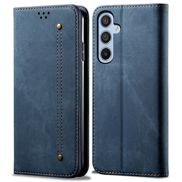 SKALO Samsung A16 Jeans Plånboksfodral - Blå Blå