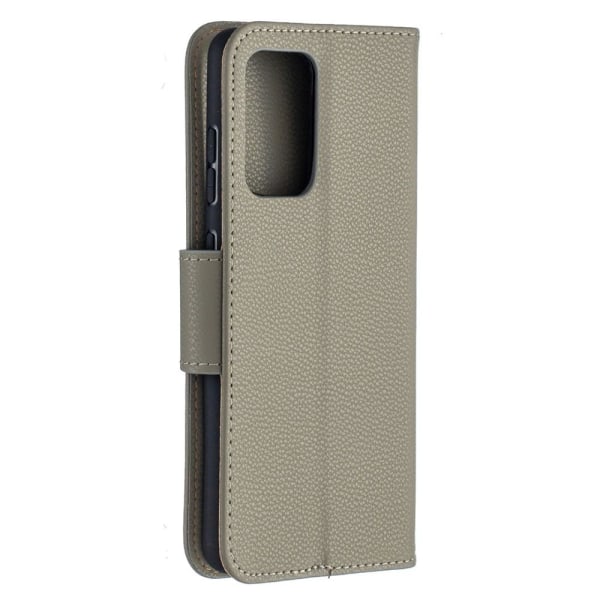 SKALO Samsung A52/A52s Premium Litchi Wallet - harmaa Grey