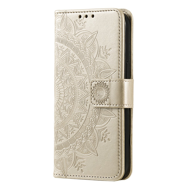 SKALO Xiaomi Redmi 12C 4G Mandala lompakkokotelo - Kulta Gold