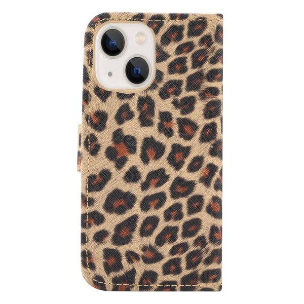 SKALO iPhone 13 Mini Leopard mönstrad Plånboksfodral i PU Läder Multicolor