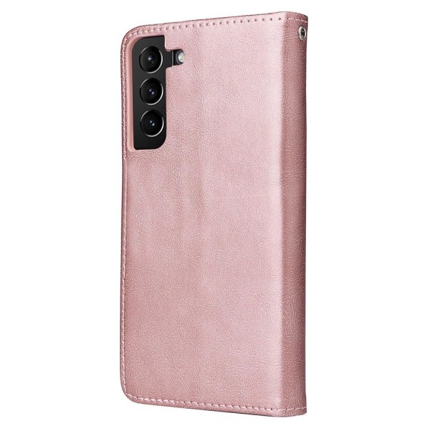 SKALO Samsung S22+ Magnetisk cover/tegnebog "2 i 1" - Rosa guld Pink gold