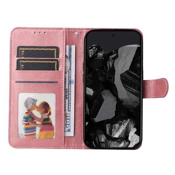 SKALO Google Pixel 9 Pro XL PU-Läder Plånboksfodral - Fler färger Rosa