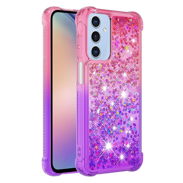 SKALO Samsung A26 5G Kvicksand Glitter Skal - Rosa-Lila multifärg