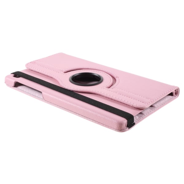 SKALO Samsung Tab A7 Lite 360 Litchi Fodral - Rosa Rosa