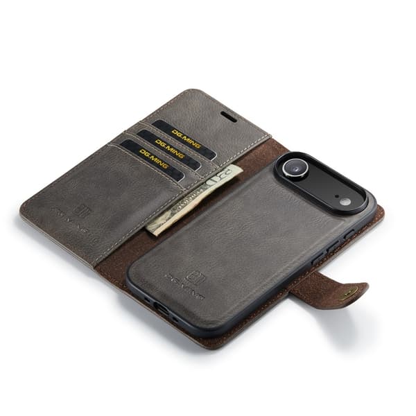 DG MING iPhone Air 2-i-1 Magnet Flip Cover - Grå Grey