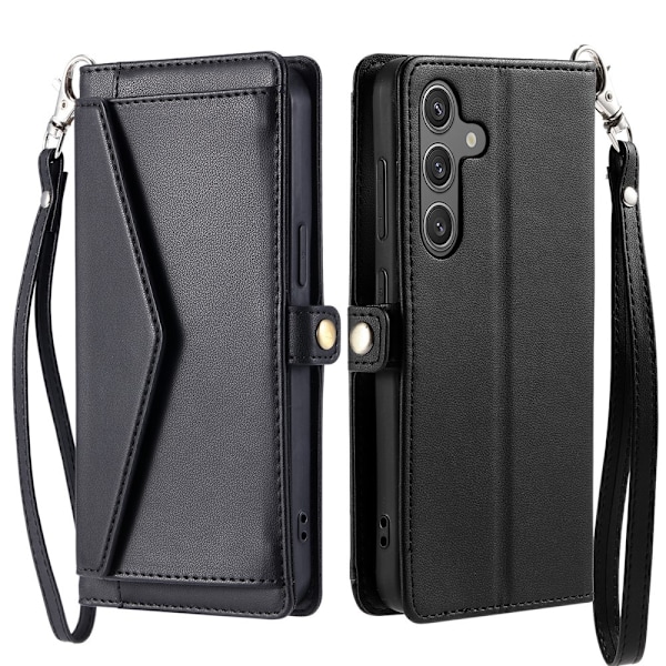 SKALO Samsung A26 5G PU-Läder Envelope Plånboksfodral - Svart Svart