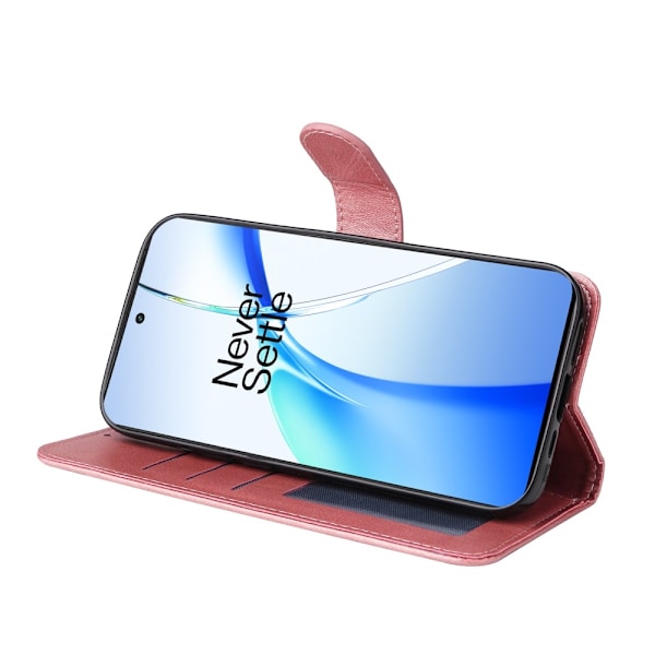 SKALO OnePlus 13R PU-läder Plånboksfodral - Fler färger Rosa