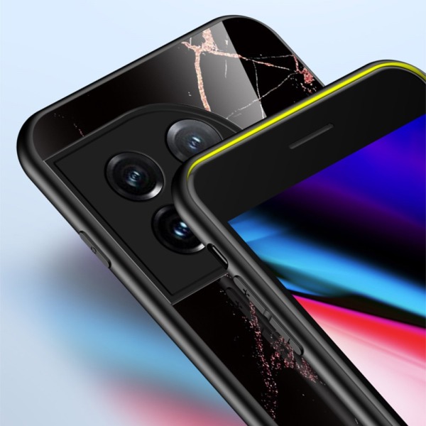 SKALO OnePlus 11 5G Marmor Härdat Glas TPU-skal - Motiv 3 multifärg