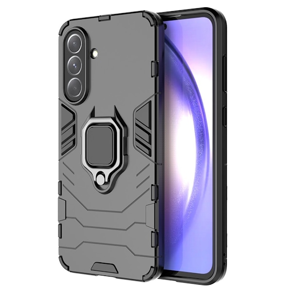 SKALO Samsung A36 5G Armor Metallring Suojakuori - Musta Black
