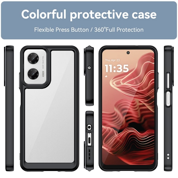 SKALO Motorola Moto G35 5G Color Bumper Skal - Svart Svart