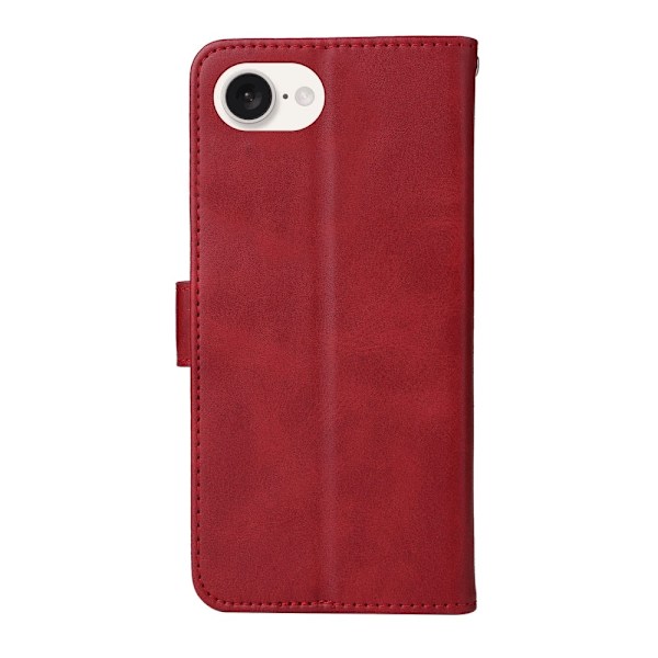 SKALO iPhone 16e PU-læder Flip Cover - Vælg farve Red