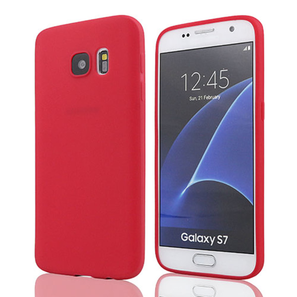 SKALO Samsung S7 Ultraohut TPU-kuori - Valitse väri Red