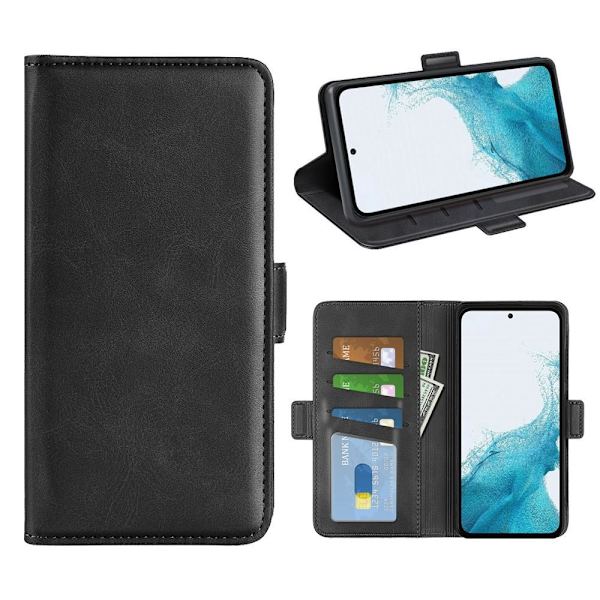 SKALO Samsung A54 5G Premium Wallet Flip Cover - Sort Black