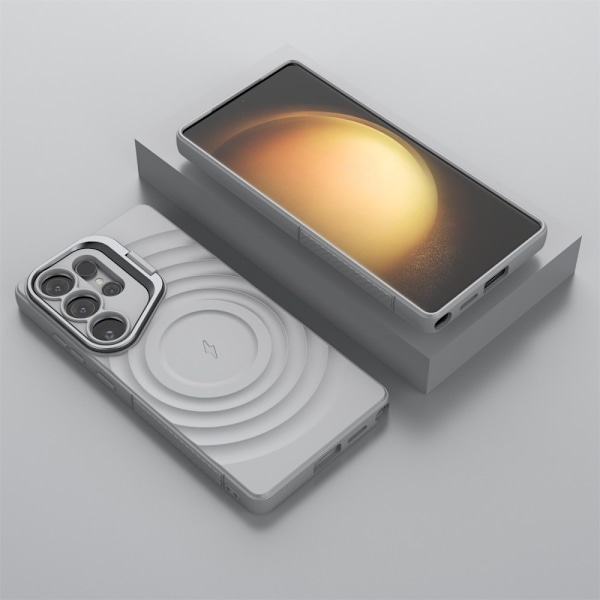 SKALO Samsung S25 Ultra Ripple Texture Cover - Grå Grey