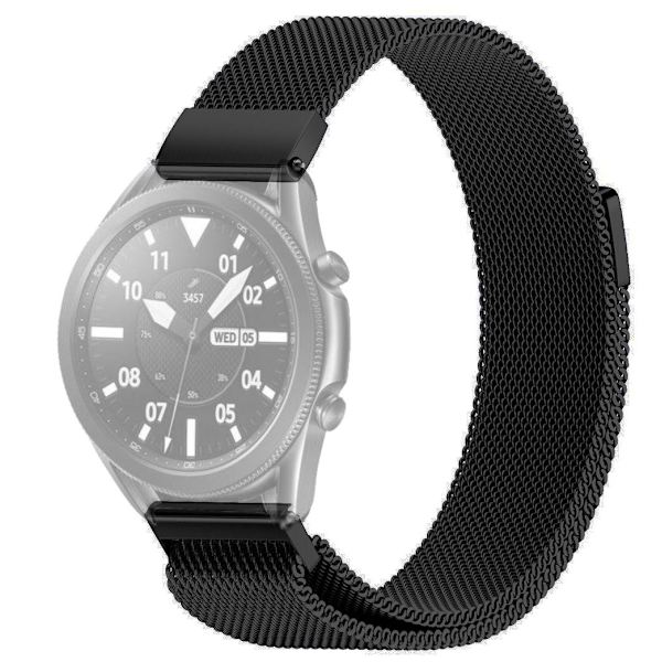 SKALO Milanese Loop to Samsung Watch 3 45mm - Valitse väri Black